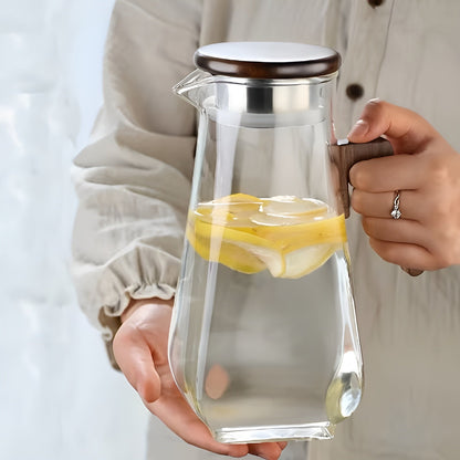 Glasskanne med Stor Kapasitet – Varmebestandig og Slitesterk | Perfekt for Vann og Juice - Transparent