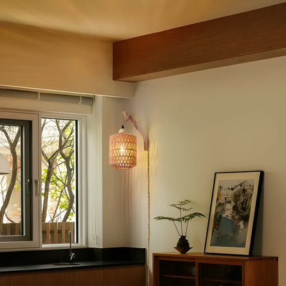 Taklampe i Boho-stil – Håndvevd i Naturfibre | Perfekt for Spisestue og Soverom