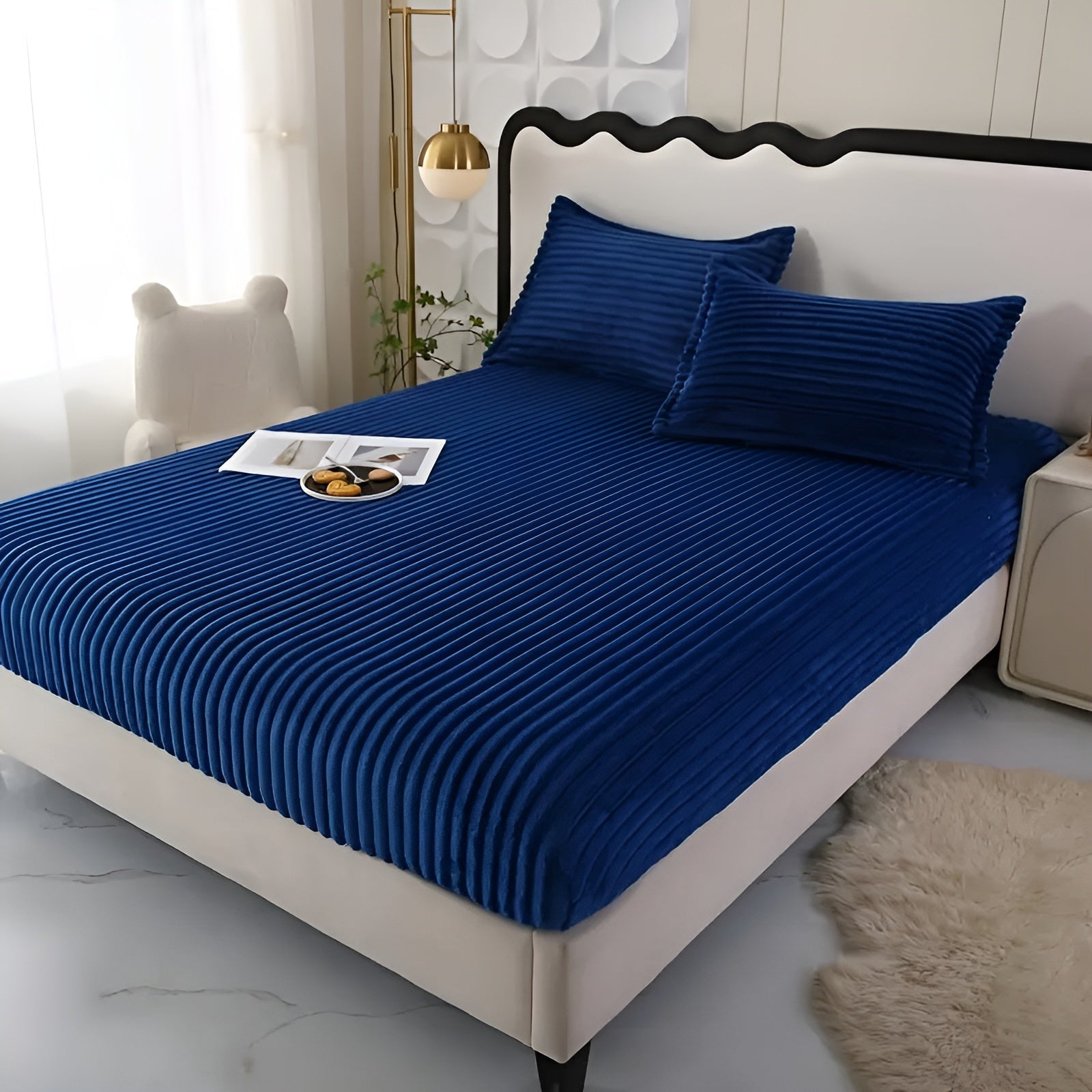 Spannbettlaken aus Milchsamt – Weich, Warm und Gemütlich | Perfekt für Herbst & Winter