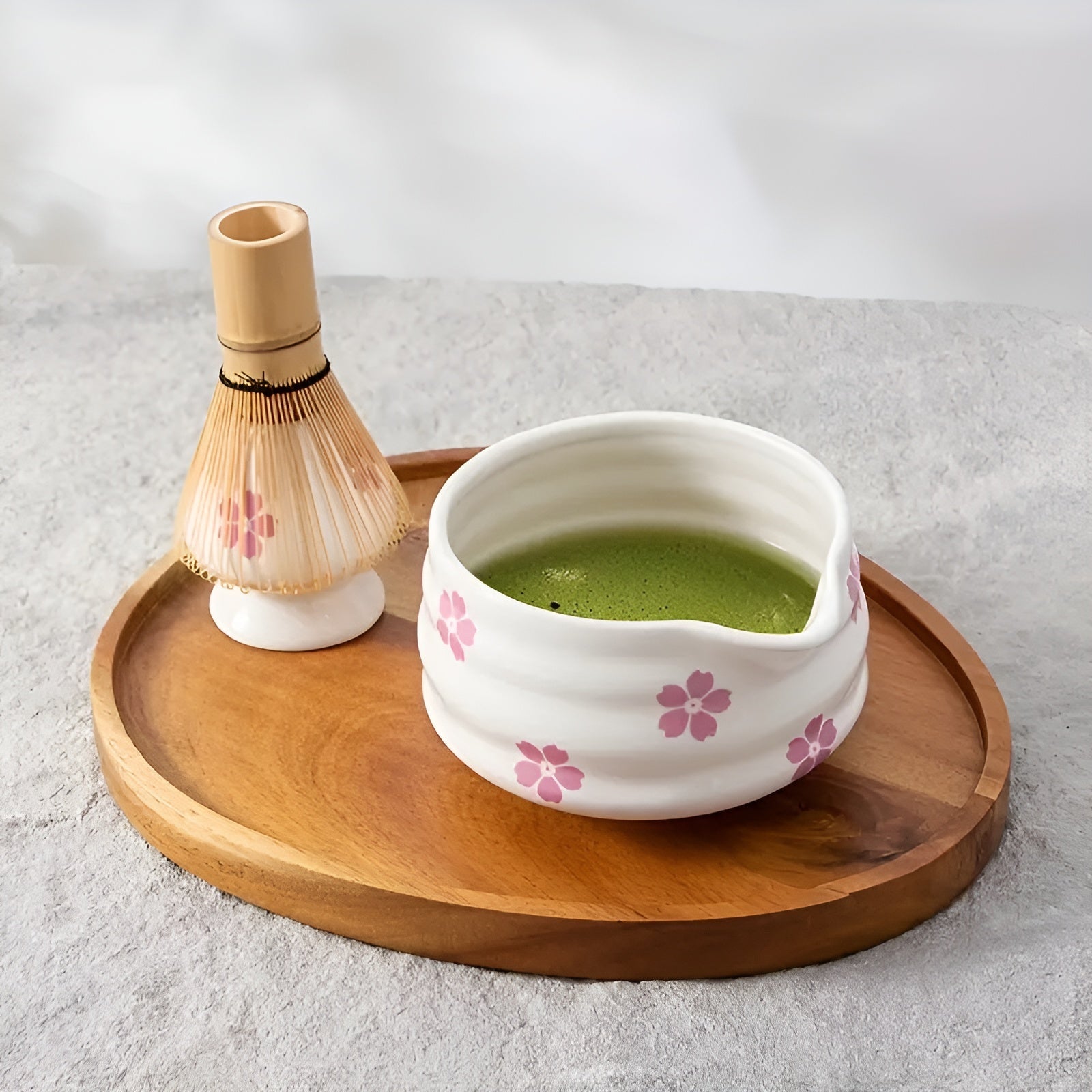 Matcha-sett Med 5 Deler - Japansk Tesett Med Teskål, Bambusvisp Og Sil