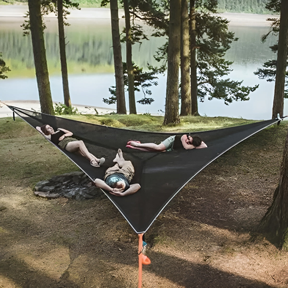 Flerepersoners Hengekøye – Komfortabel og Solid | Perfekt for Hage og Camping