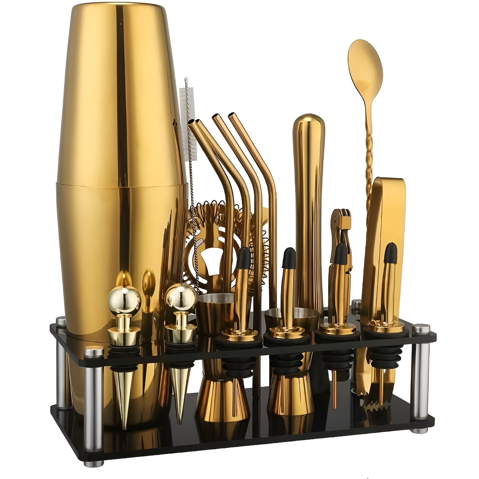 Cocktailshakersett i Rustfritt Stål – Premium og Slitesterkt | Perfekt for Hjemmebar og Kjøkken