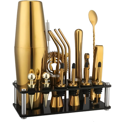 Cocktailshakersett i Rustfritt Stål – Premium og Slitesterkt | Perfekt for Hjemmebar og Kjøkken