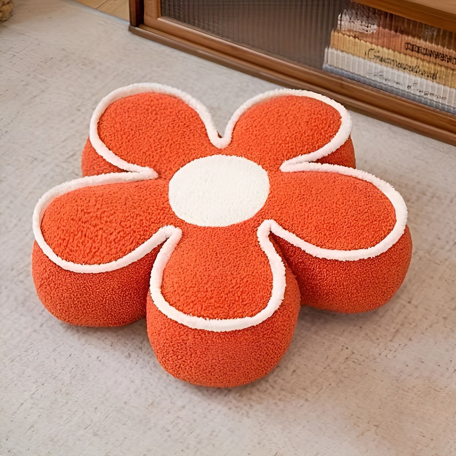 Blomsterformet Pute – Myk og Dekorativ | Perfekt for Sofa og Hjemmedekorasjon - Indisk rose - Pynteputer