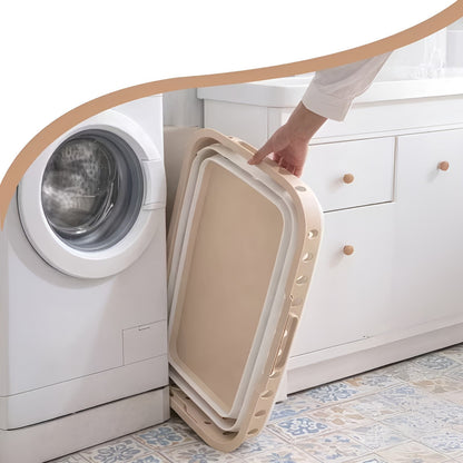 Stor Sammenleggbar Skittentøyskurv – Stabile Ben og Låsbare Hjul | Slitesterk Plast