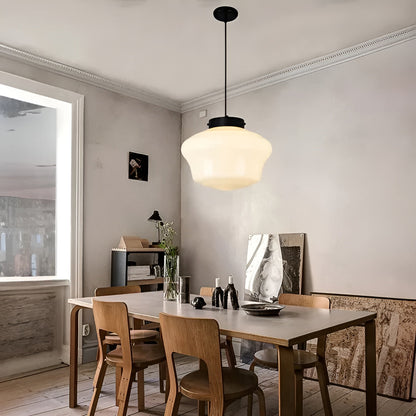 Hengelampe I Frostet Glass - Vintagedesign Med Geometrisk Glass