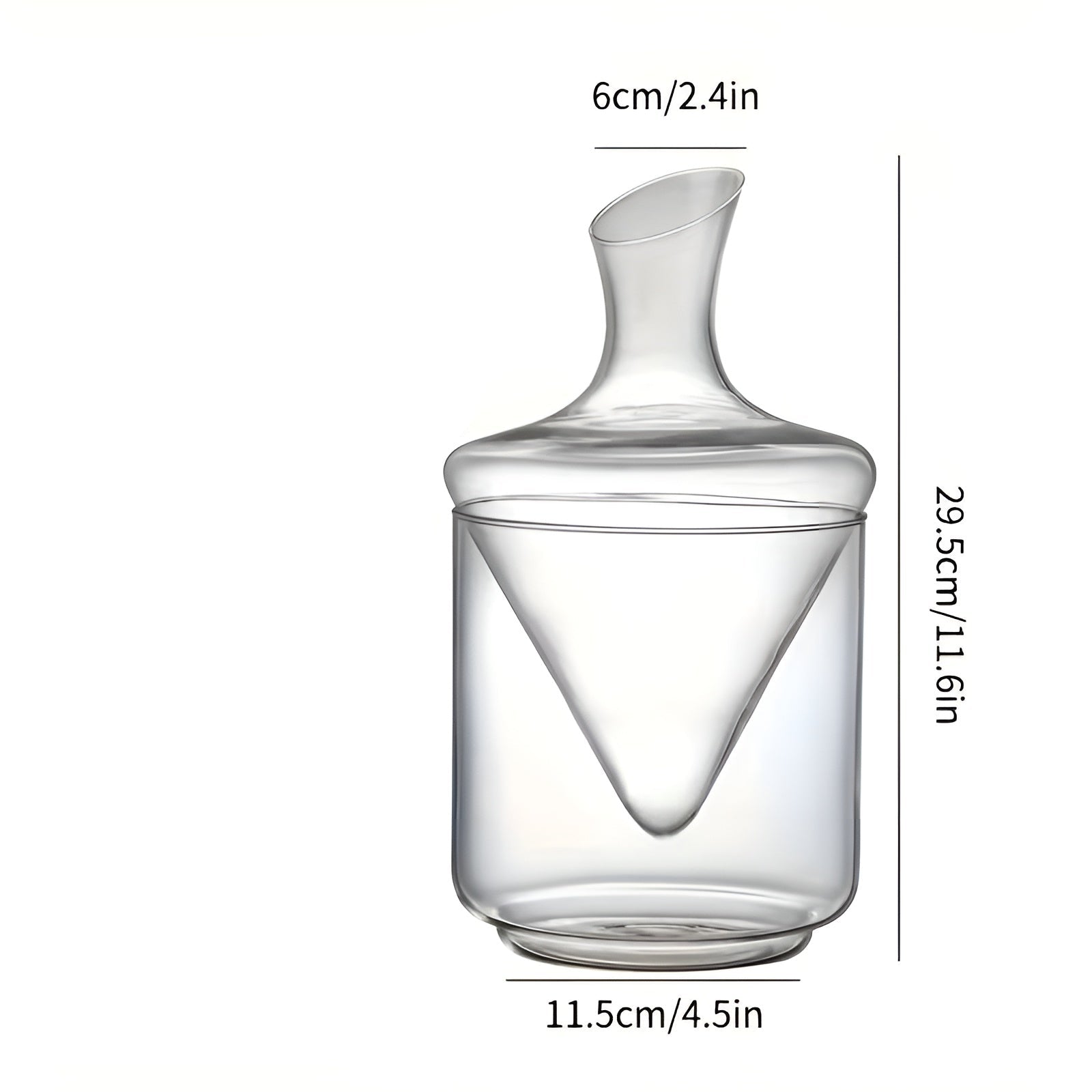 Vinkaraffel med Hurtiglufting – Elegant Vannfall-design i Glass | For Rikere Aroma og Stilfull Servering