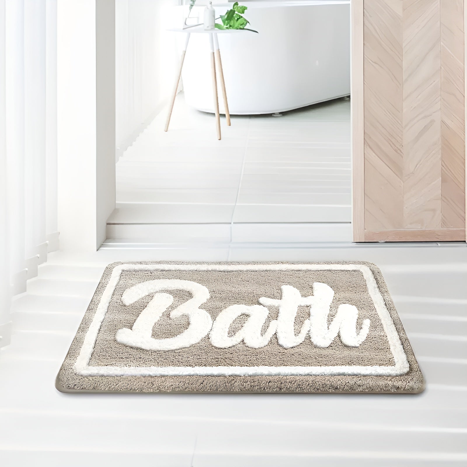 Mykt Baderomsteppe – Sklisikkert og Absorberende | Perfekt som Juledekor eller Gave
