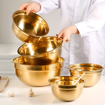 14-delt Gullfarget Bollesett – Elegant Og Praktisk | Perfekt Til Matlaging, Baking Og Servering