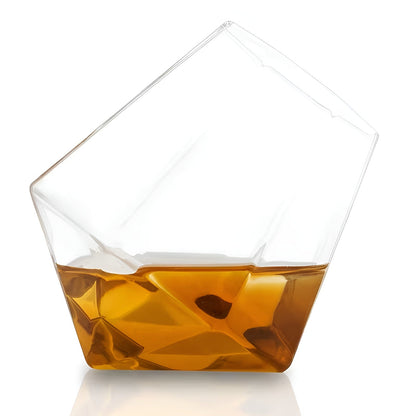 Whiskyglass-sett (4–6 stk.) – Elegant Diamantdesign uten Stilk | Perfekt for Whisky Vin og Cocktails - Sett med glass