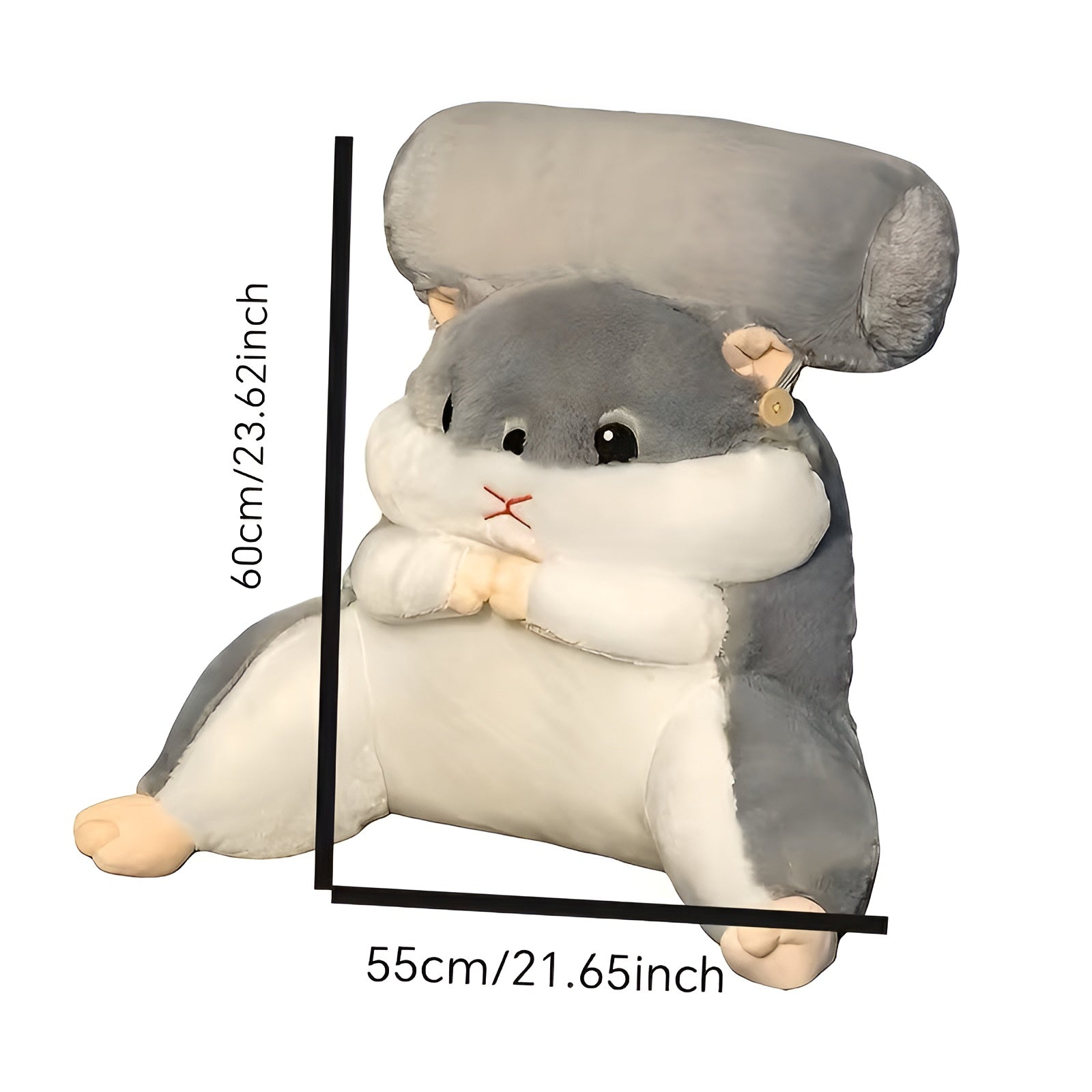 Søt Hamster-Lendestøttepute – Myk og Komfortabel | Avlastende Støtte for Rygg og Midje