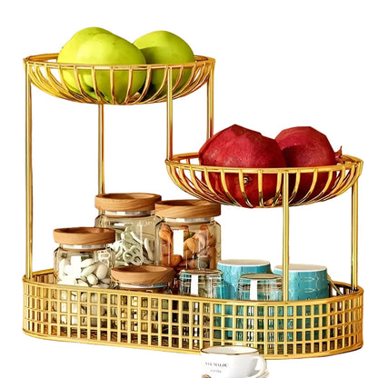 Frukt- og Snackstativ – Dekorativt og Romslig | 3 Etasjer for Kjøkken og Spisebord