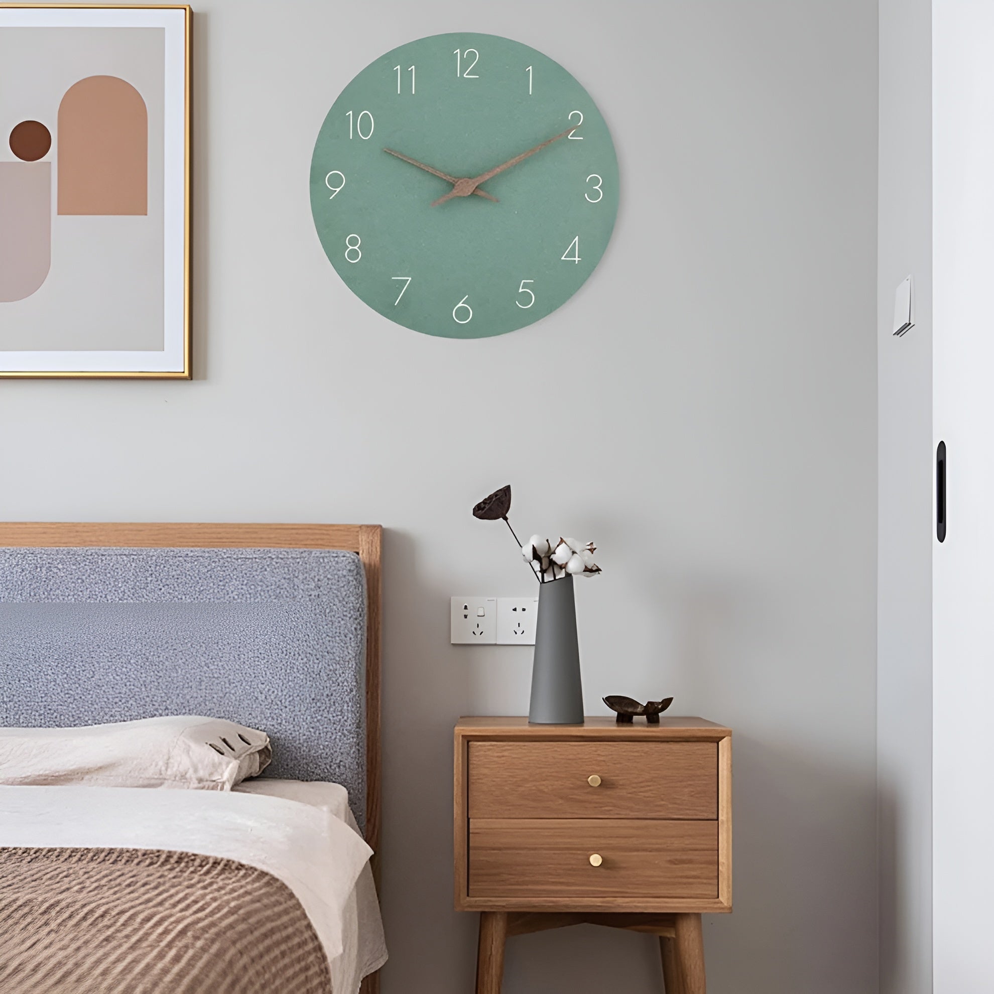 Veggklokke i Tre – Minimalistisk og Dekorativt | Perfekt for Moderne Hjem