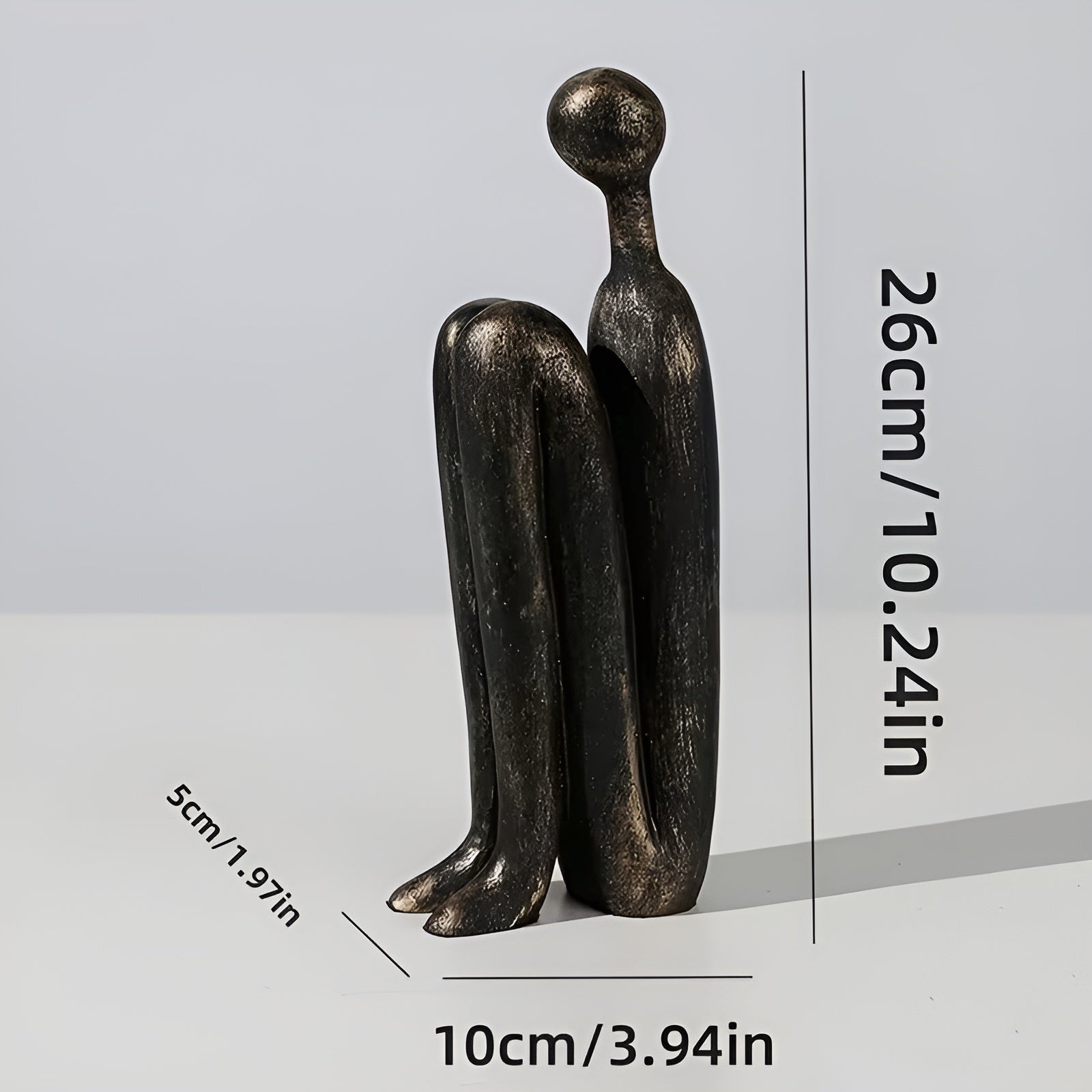 Skulptursett i Kunstharpiks (2 stk) – Moderne og Dekorative Menneskefigurer | Perfekt for Hylle og Stue - Figurer