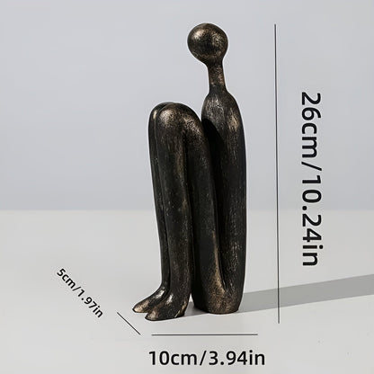 Skulptursett i Kunstharpiks (2 stk) – Moderne og Dekorative Menneskefigurer | Perfekt for Hylle og Stue - Figurer