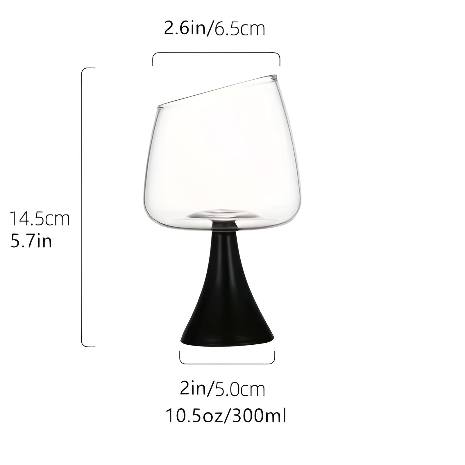 Vinglass i Borosilikatglass – Håndlaget med Skrå Kant | Elegant for Rød- og Hvitvin Perfekt Gave - 2 stk. Kelkglass