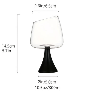 Vinglass i Borosilikatglass – Håndlaget med Skrå Kant | Elegant for Rød- og Hvitvin Perfekt Gave - 2 stk. Kelkglass