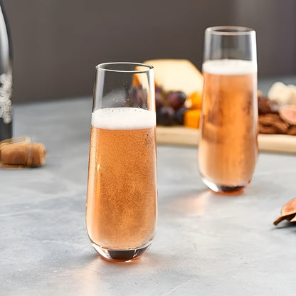 Champagneglass 9-pk – Roséfarget Og Elegante | 300 ML Til Prosecco, Mimoser Og Fest