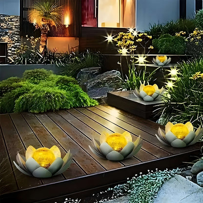 Lysflora – Solcelle Hagebelysning i Lotusdesign (LED)