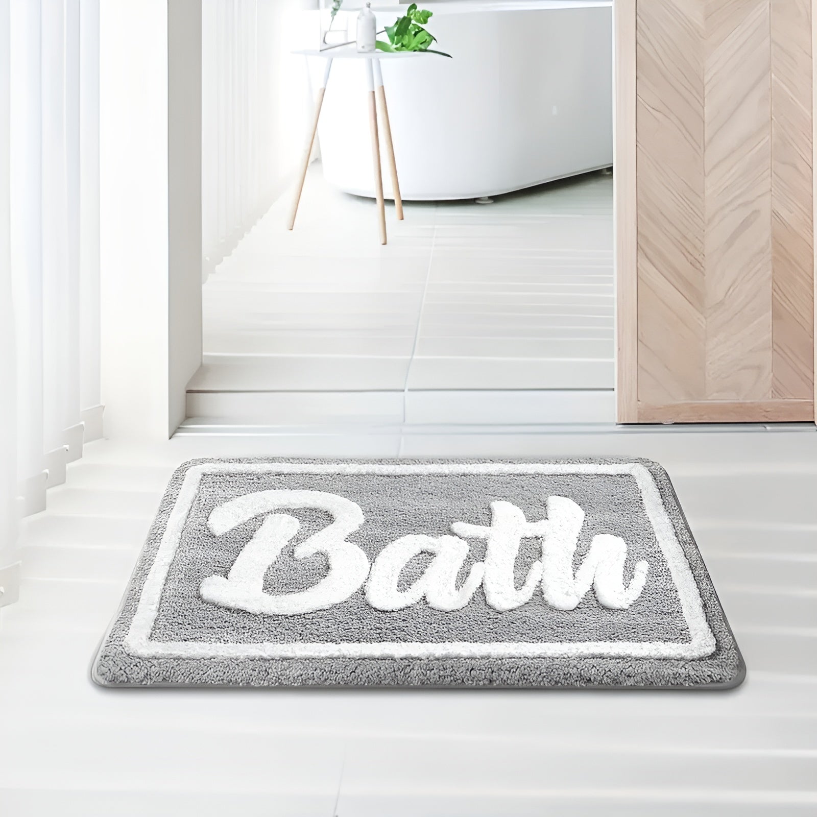 Mykt Baderomsteppe – Sklisikkert og Absorberende | Perfekt som Juledekor eller Gave