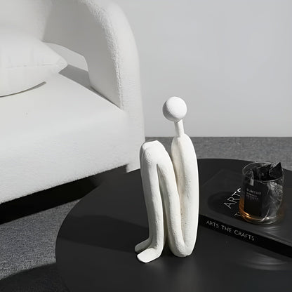 Skulptursett i Kunstharpiks (2 stk) – Moderne og Dekorative Menneskefigurer | Perfekt for Hylle og Stue - Figurer