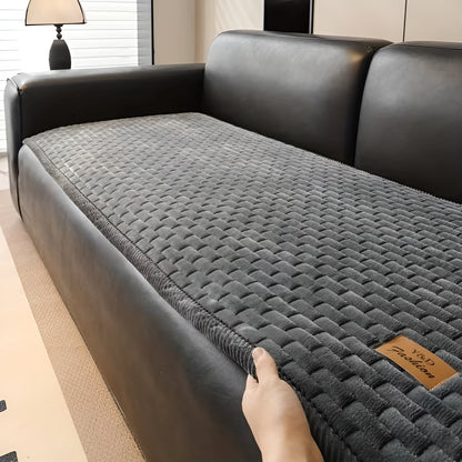 Vattert Sofatrekk i Plysj – Ekstra Tykt og Mykt | Varmt, Sklisikkert og Beskyttende