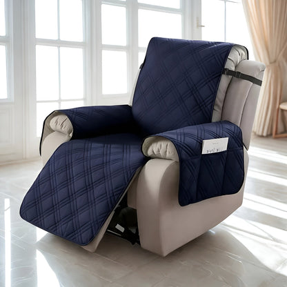 Vannsikker Lenestolbeskytter – Quiltet Rutedesign | Beskytter mot Flekk­er og Slitasje