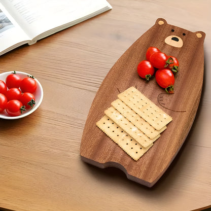 Skjærebrett i Massivt Tre – Lekent Design i Ekornform | Holdbart og Trygt for Mat