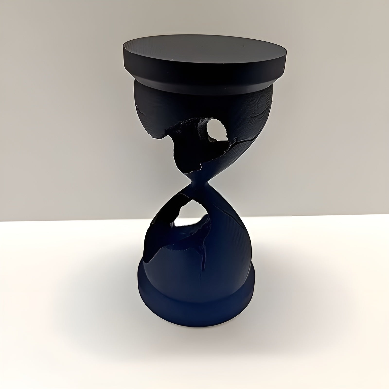 Abstrakt Timeglass Dekorasjon – Minimalistisk og Moderne | Sort Interiør for Hjem og Kontor - Timeglass