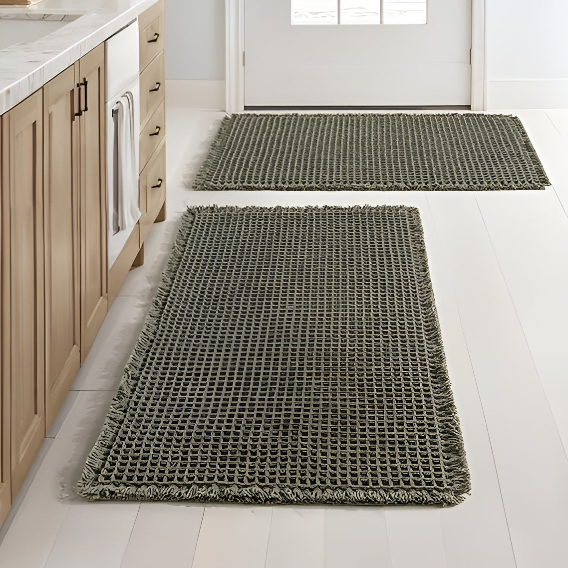 Løperteppe med Vaffelmønster – Skli­sikkert og Slitesterkt | Perfekt for Hjemmet