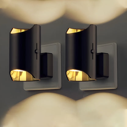 2-pk LED Vegglamper med Støpsel – Dimbare og Moderne | Perfekt for Soverom og Gang