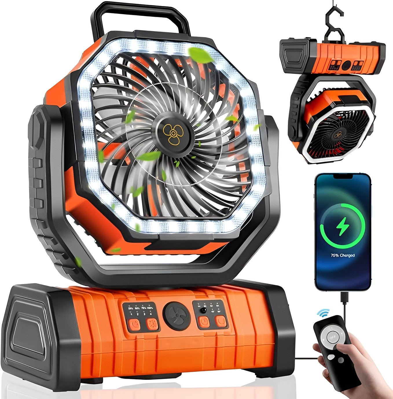 Campingvifte 3-i-1 – LED-Lampe og Trådløs | Uunnværlig Følgesvenn på Farten
