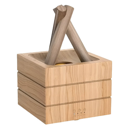 Aroma Diffuser med Flammeeffekt – Luftfukter & LED Stemningslys | Beroligende og Dekorativ for Hjemmet