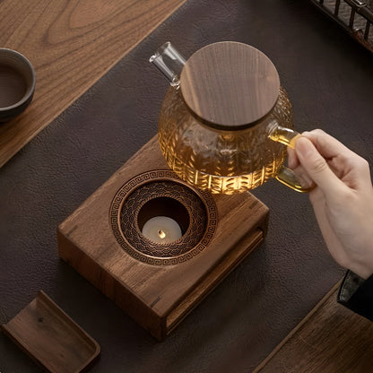 Tre-tekannevarmer Med Telys – Naturlig Og Varmebevarende | Ideell For Te-seremonier