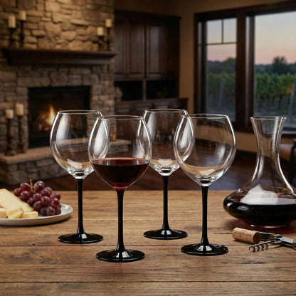 Onyx Vinglass, Sett Med 4 – Elegante Glass Til Rødvin Og Hvitvin