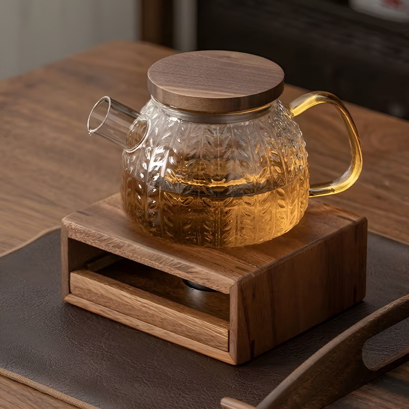 Tre-tekannevarmer Med Telys – Naturlig Og Varmebevarende | Ideell For Te-seremonier