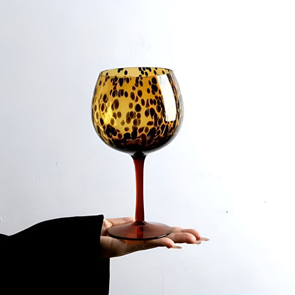 Vinglass Med Leopardmønster –  Vintage-design I Sett Med 2 | Perfekt For Spesielle Anledninger