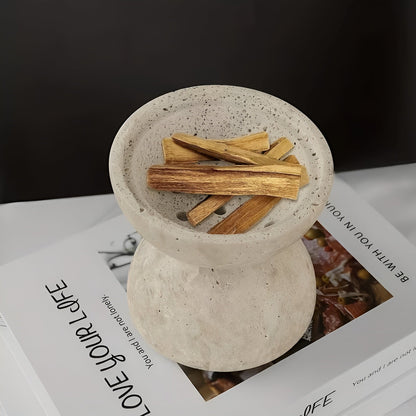 Røkelsesholder i Travertin – Naturlig og Dekorativ | Elegant Stein for Avslappende Atmosfære