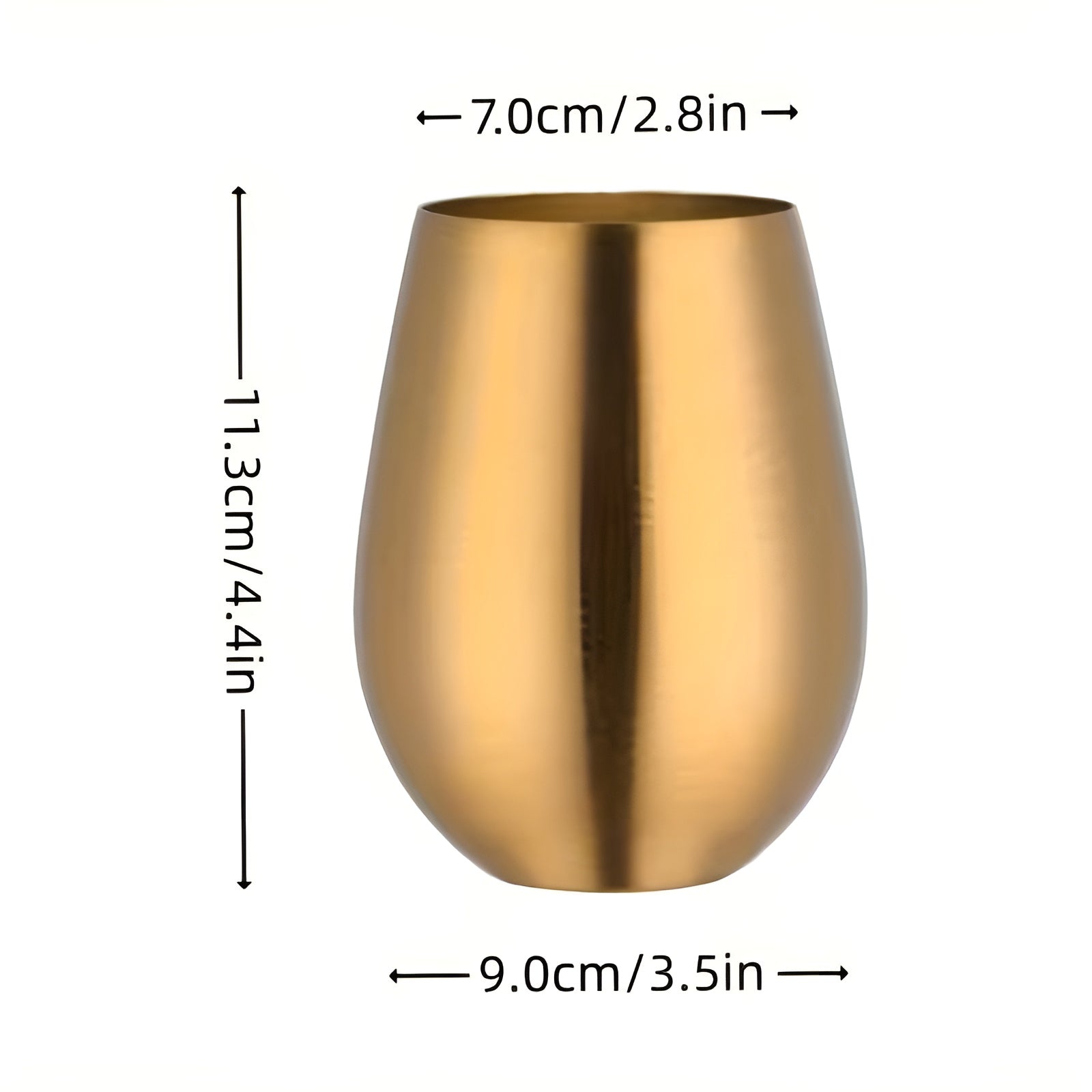 Eggformede Cocktailglass i Rustfritt Stål (2-Pakning) – Stilrene og Holdbare | Perfekt for Cocktails og Longdrinks