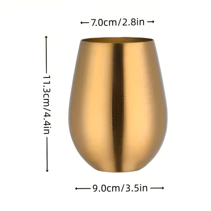 Eggformede Cocktailglass i Rustfritt Stål (2-Pakning) – Stilrene og Holdbare | Perfekt for Cocktails og Longdrinks