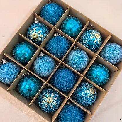 Julekulesett (16 Stk Ø 6 Cm) – Fargerike Julekuler | Perfekt Dekorasjon Til Juletreet, Stuen Og Hagen