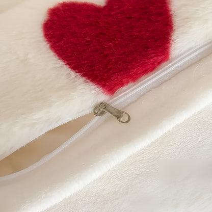 Sengetøysett med Hjertemønster – Mykt og Varmt | Koselig 3-delt Plysjsett i Lys Beige