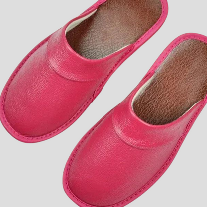 Herrehjemmesko i skinn med slip-on-design