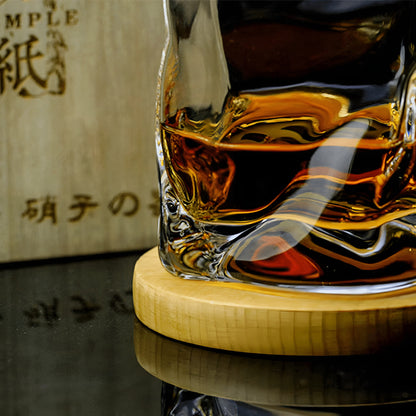 Whiskyglass I Edo Kiriko-stil - Håndslipt Med Unik Krøllete Design