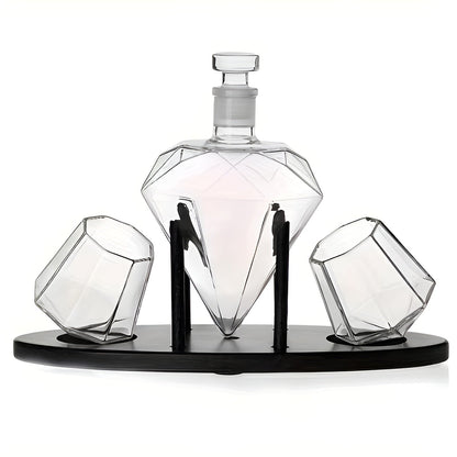 Diamantformet Whiskyglass-sett – Stilfullt og Dekorativt | Perfekt for Whisky og Spesielle Anledninger - Karafler