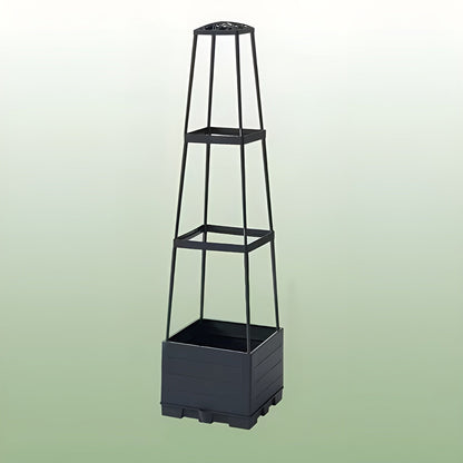 Selvvannende Plantekasse med Espalier – Perfekt for Tomater og Klatreplanter | Slitesterk Plast for Hage og Balkong