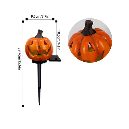 Halloween Solcellelykt i Gresskarform – Dekorativ LED Hagebelysning | Perfekt for Hage, Terrasse og Balkong