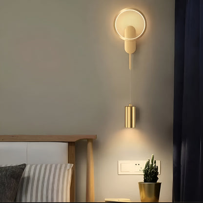 LED Vegglampe – Stilren i Svart og Gull | Dekorativ Belysning for Stue, Soverom og Gang