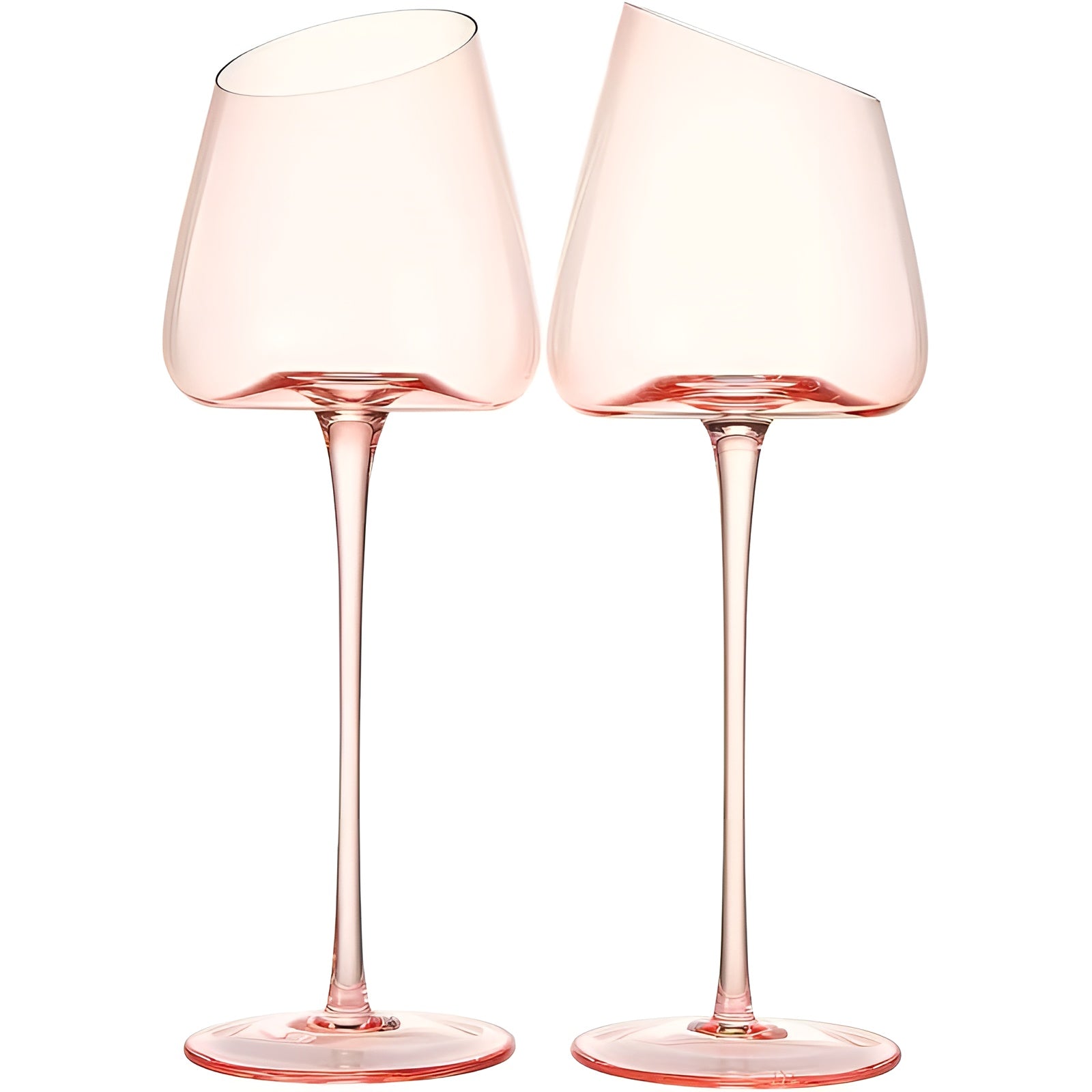 Rosévinglass Sett (2 stk) – Elegant og Dekorativt Design | Perfekt Gave til Spesielle Anledninger