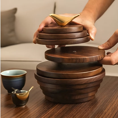 Walnuss-Holz Untersetzer – Hitzebeständig & Anti-Verbrühung | Ideal für Tassen, Gläser und Töpfe